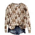 thumbnail image 1 of Zhanying Vêtements de Noël Chandail Doux en Tricot Assorti Chaud Col Rond Rouge pour Femmes Christmas Sweater, 1 of 5
