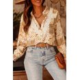 thumbnail image 6 of TinyCribz Women's Floral Button Down Shirt, Bohemian Lace Trim Blouse XL, 6 of 6