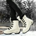 thumbnail image 4 of YOURDIARY Womens Snow Boots Winter Comfortable Warm Waterproof Outdoor Boots Faux Fur Lined Lace-Up, 4 of 7