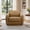 Sand in Genuine Leather, variant on ReNest Mid Century Modern 360° Swivel Accent Chair, Performance Boucle Fabric, 28" Height, 350 lbs Capacity, Living Room Bedroom Reading Chair, Pearl