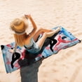 thumbnail image 6 of Zatoumnr Super Lightweight Special Pattern Microfiber Beach Towel, Sandproof Beach Blanket, Multi-Purpose Towel for Travel, Swimming, Camping, Yoga, and Gym 80x160cm, 6 of 6