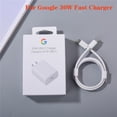 thumbnail image 2 of Enchufe Original US 30W PD Adaptador De Alimentación USB-C Cargador Rápido Para Google Pixel 5 6 7 Pro 2 3 4 4A 5A 6A XL XXL Teléfono, 2 of 4