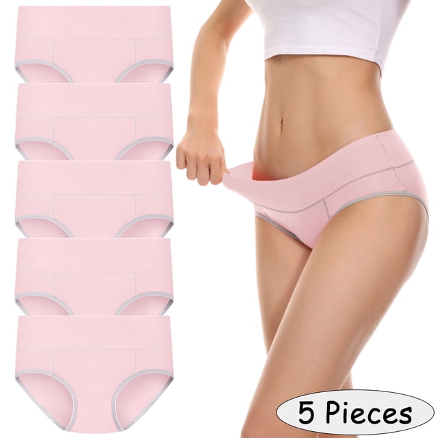 Kelon Culottes pour Femmes Liquidation Culottes en Nylon pour Femmes 5 Pcs sous-Vêtements Patchwork Couleur sous-Vêtements Culottes Bikini Uni Culottes pour Femmes Culottes