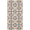 thumbnail image 2 of Safavieh Veranda Collection VER080-0612 Cream and Aqua Square Area Rug, 6 feet 7 inches Square (6'7" Square), 2 of 10