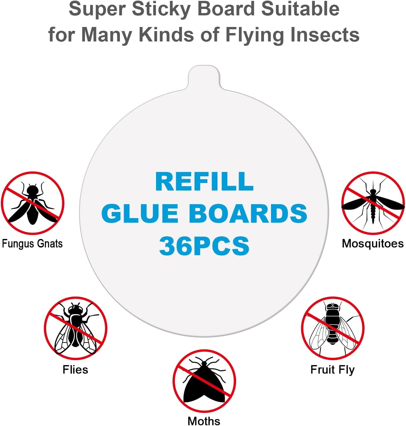 72 Pack 4.3-inch Katchy Replacement Rubber Plate, Indoor Rubber Plate Filled with Sticky Card Suitable for Indoor Insect, Fly, and Mosquito Trap, Insect Trap, and Mosquito Lamp (white-72)