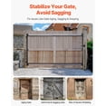 thumbnail image 4 of Black Metal Fence Gate Kit, Fits 40-72 Inch Gaps & 4-5 Ft Tall Fences, Durable & Sturdy, 4 of 11