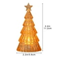 thumbnail image 3 of Mini Desktop Christmas Tree 4 Inches Tall with Warm White LED Lights – Battery Operated Tabletop Holiday Decor for Office Home Dorm Room Christmas Village Stocking Stuffer Gift, 3 of 6