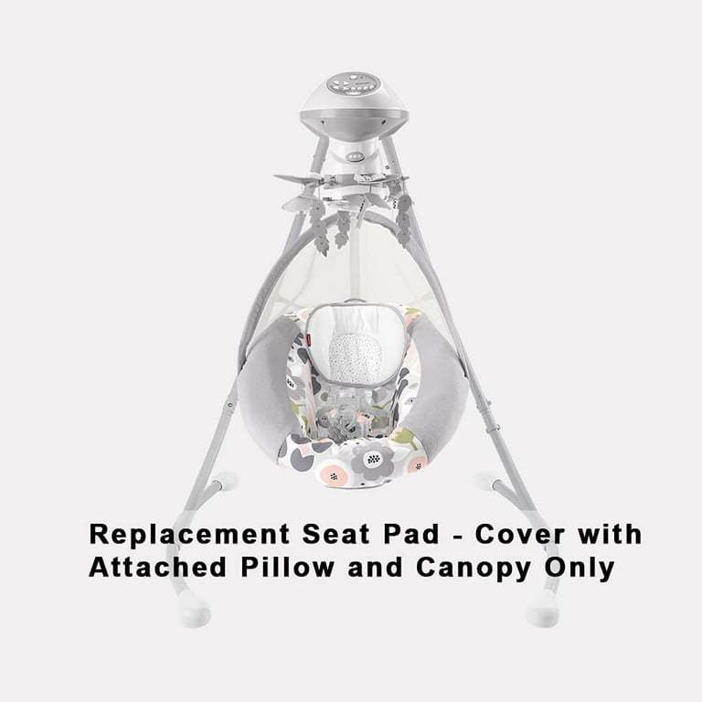 Replacement Part for Fisher Price Cradle n Swing GKH44 Blooming Flowers Design Replacement Seat Pad Cover with Attached Pillow and Canopy Walmart