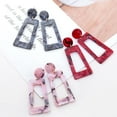 thumbnail image 6 of Acrylic Dangle Earrings for Women Geometric Resin Lightweight Statement Stud Earrings Hoop Fashion Acetate Plate Ear Jewelry, 6 of 6
