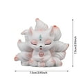 thumbnail image 3 of Nine Tailed Fox Desktop Ornaments, Car Ornaments and Decoration, Cute Little Doll for Car Interior or New Home, Anime Inspired Figurine, 3 of 5