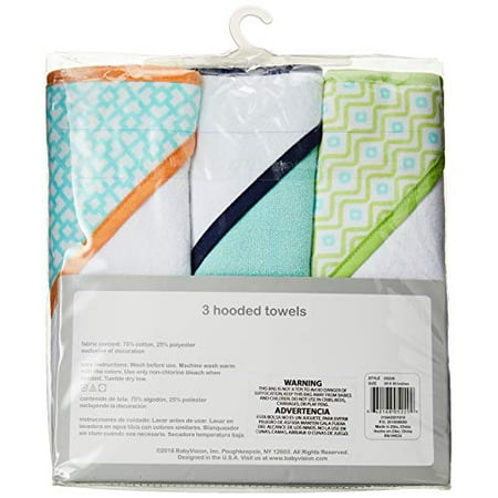 Luvable Friends Baby Boy Cotton Terry Hooded Towels, Dinosaur, One Size