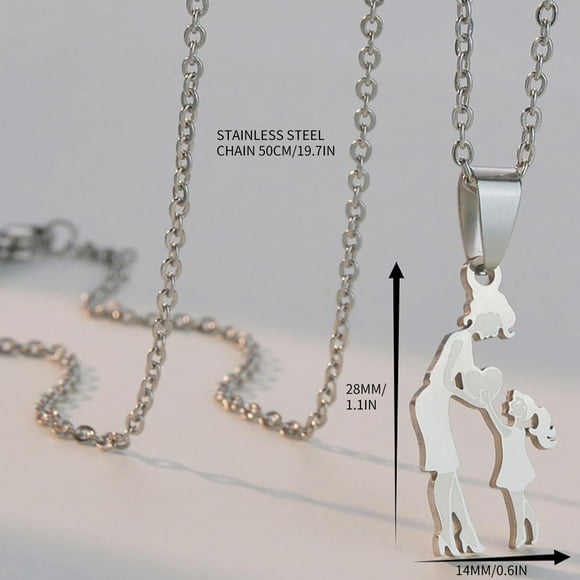 mtvxesu Necklace for Women, Titanium Steel Hot Mother Daughter Stainless Steel Necklace Pendant Mother's Day Jewelry Fashion Popular Cross Necklaces for Women Custom Necklaces for Women Clearance Sale