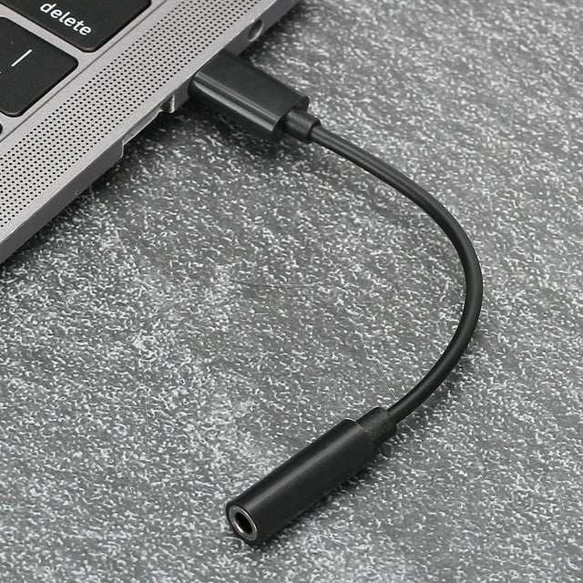 Tupo C A Conector de Audio de 3,5 mm, Puerto Adaptador USBC Tipo C A Conector de Audio Auxiliar de 3,5 mm Cable de Auriculares USB