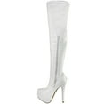 thumbnail image 3 of Fashion Thirsty Womens Mens Over Knee High Heel Stretch Boots, 3 of 4