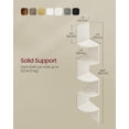 thumbnail image 4 of Soporte de pared para esquina VASAGLE, 5 niveles, flotante, rústico, blanco, 4 of 6