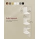 thumbnail image 4 of Soporte de pared para esquina VASAGLE, 5 niveles, flotante, rústico, blanco, 4 of 6