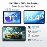 DOOGEE U13 PRO Android 16 Tablet 13 inch,36GB+256GB/TF2TB,11000mAh/18W 13 Inch Tablet,120Hz Display,7.7mm ultra-thin,13MP+8MP/Bt5.4/WiFi 5/GPS/Face Id