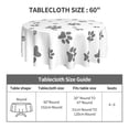 thumbnail image 5 of ZICANCN Round Table Cloths 60 Inch, Puppy Paw Print Table Cover Waterproof Washable Outdoor Picnic Tablecloth, 5 of 8