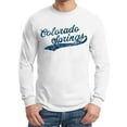 thumbnail image 4 of UGP Campus Apparel Colorado Springs Baseball Script - Hometown Pride, Pitcher Long Sleeve T Shirt - 2X-Large - White, 4 of 6