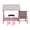 Pink & Spatter Gray, variant on Studio Designs Comet Center Plus Drawing Table with Padded Stool  2 Piece Set (36" Wide Adjustable Top)