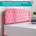 Mjkone Princess Bed Pink, Velvet Upholstered Twin Size Bed Frame with