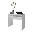 thumbnail image 3 of White Desk with Storage,White Melamine Furniture Office Desks Work Surfaces, 3 of 6