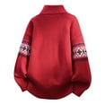 thumbnail image 4 of Winter Sweaters for Women Winter Knitted Sweater Coat Semi High Neck Pullover Warm Soft Casual Long Sleeve Comfortable Thick Design Outerwear For Cold Weather Everyday Wear Ugly Christmas Sweaters, 4 of 4