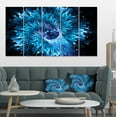thumbnail image 1 of Blue Magical Wormhole Fractal - Large Abstract Canvas Wall Art, 1 of 4