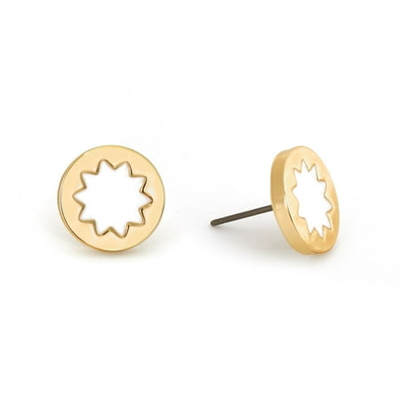 House Of Harlow 1960 Mini Sunburst Stud House Of Harlow 1960 Mini Sunburst Stud Earrings In White And Gold
