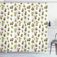 thumbnail image 1 of Ambesonne Cactus Shower Curtain, Garden Plants Succulents, 69"Wx75"L, Multicolor, 1 of 3