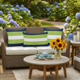 thumbnail image 5 of Navy Blue Green Stripe Outdoor Pillow Covers 20x12 Inch Lumbar Pillow Covers Set of 2 Waterproof Decorative Throw Pillow Cases Modern Art Horizontal Striped Cushion Covers for Patio Furniture Garden, 5 of 8