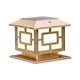 thumbnail image 2 of Linterna solar de la lámpara del poste del patio brillante durable para el ornamento del paisaje del patio de la pasarela Bronce 2 mayimx Lámpara de poste, 2 of 4
