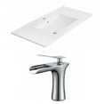 thumbnail image 1 of American Imaginations AI-22799 20.75 in. Rectangle Undermount Sink Set, Biscuit & Chrome Hardware, 1 of 1