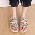 thumbnail image 2 of Vedolay Sandals for Women Dressy Summer Sandals for Women Casual Summer Buckle Strap Sandals Summer Beach Shoes,Beige 8.5, 2 of 5