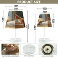 thumbnail image 4 of Orange Cat Sunlight LED Desk Lamp Table Lamp USB Bedside Nightstand Small Lamp for Bedroom Living Room Kids Room, 4 of 8