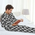 thumbnail image 6 of Sikiie Checkerboard With Snowflake 1 Mens Pajama Set, Soft Warm Long Sleeve Sleepwear, Cozy Button-Down Pjs for Men-X-Large, 6 of 7