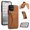Brown, variant on TOP SHE Case for Apple iPhone 12, iPhone 12 Case (6.1 Inch) - Synthetic Leather Protective Case with Card Slot / Kickstand, Slim Fit Lightweight Simple Fashion Cover (Red)