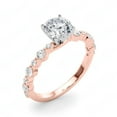 thumbnail image 2 of Round Brilliant Cut Solitaire With Accents Engagement Ring 18K Rose Gold, 2 of 3