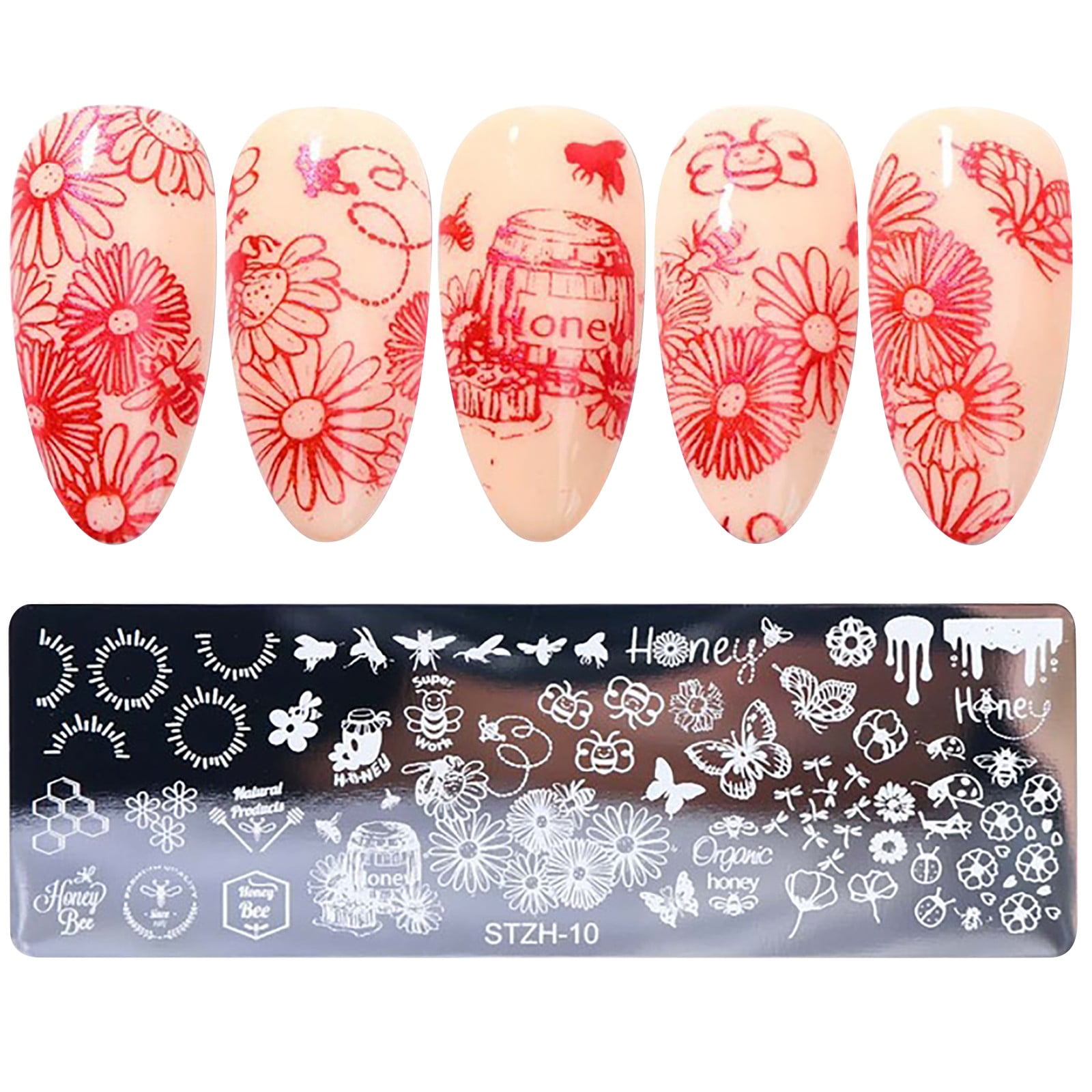 Plates Little Nail Broken Stamping Flower Retro Nail Easy Nail Template