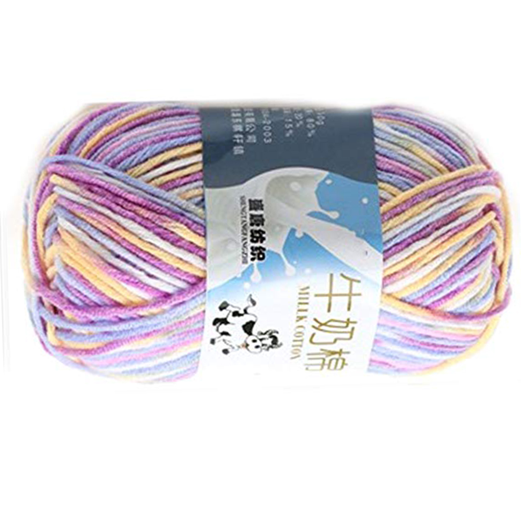 Jygee Multi Color Warm DIY Milk Cotton Yarn Baby Sweater Yarn Knitting  Children Hand Knitted Knit Blanket Crochet Yarn 