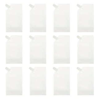 50 Pcs 8.5 OZ Clear Spouted Liquid Stand Up Pouches, Drink Pouches Good For  Juice, Wine, Beverage Packaging, 4.7Mil, 8.6MM Spout, FDA Compliant 
