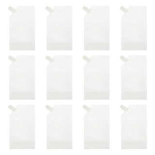 50 Pcs 8.5 OZ Clear Spouted Liquid Stand Up Pouches, Drink Pouches Good For  Juice, Wine, Beverage Packaging, 4.7Mil, 8.6MM Spout, FDA Compliant 