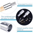 thumbnail image 3 of WWYICHEN 2 Pieces Metal Threaded Tip Replacement Kit for 1 Inch Diameter Wood Stick Metal Pole, 3 of 7