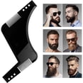 thumbnail image 3 of professional beard stencil,beard shapes for chin beard, sideburns, neck,styling tool（black）, 3 of 5