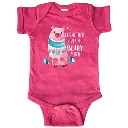 

Inktastic My Godmother Loves Me Beary Much with Cute Bear Gift Baby Boy or Baby Girl Bodysuit