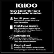 Igloo 52 QT Overland Ice Chest Cooler with Wheels, Gray and Blue