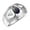 Alexandrite, variant on Men's Rings Sterling Silver Pear Shape Tear Drop Cabochon Gemstone & Diamond Rings; Cabochon Onyx   Size 11