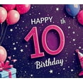 thumbnail image 4 of Happy 10th Birthday Themed Backdrop Banner with Balloons Stars Party Decorations for Birthday Party Photo Props Celebrations Decor Background, 4 of 7