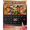 thumbnail image 4 of 4QT Compact Air Fryer, Ultra-Flat 6.7" Height Small Airfryer, Adjustable Airflow Design, Viewing Window, Up to 450℉, 7 Presets Touchscreen, Portable Black, 4 of 5