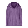 thumbnail image 7 of Ltctricy Plus Size Tops for Women Casual Loose Long Sleeve V Neck Curved Hem Ribbed Knit T Shirts Lightweight Tunic Hoodies(Purple,4X-Large), 7 of 7